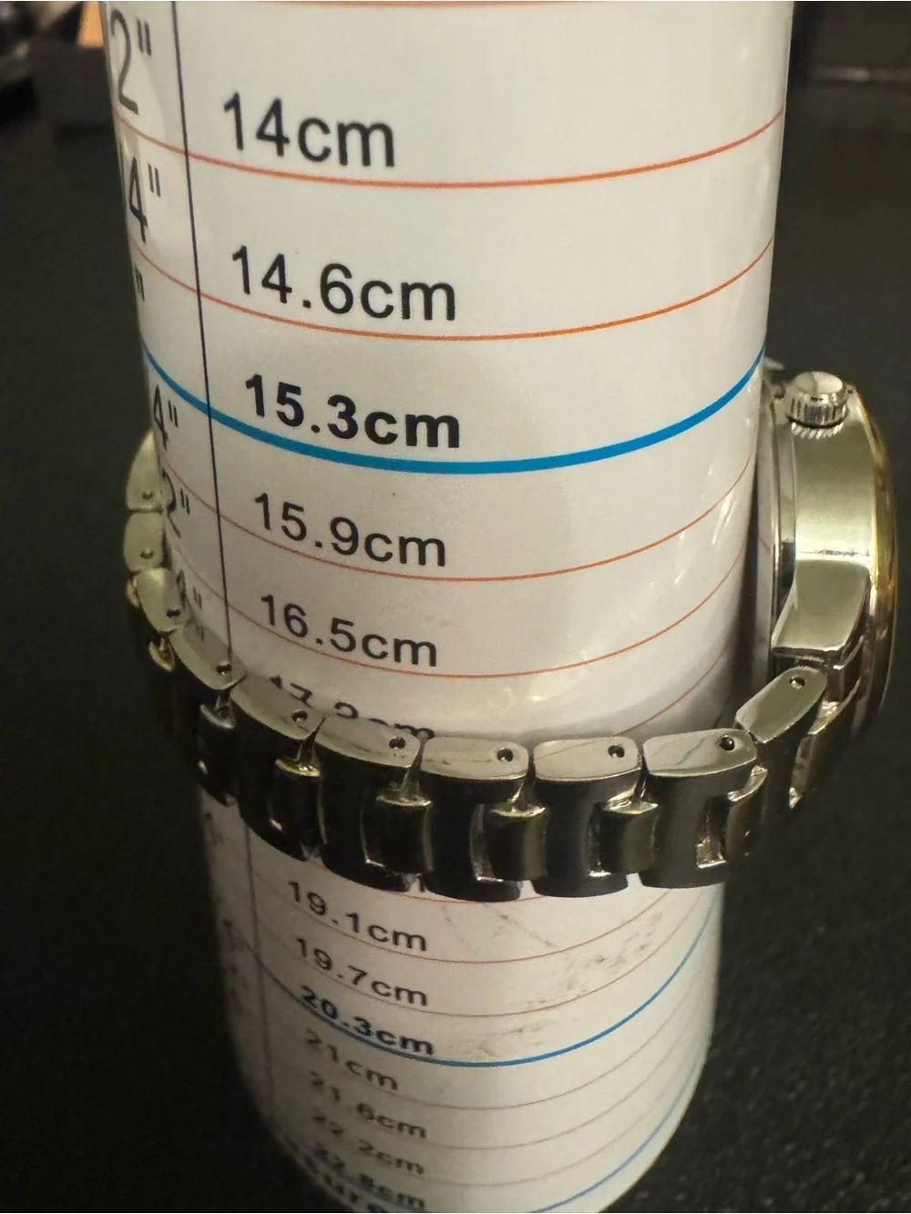 Classic Unisex Silver-Tone Link Watch New Battery